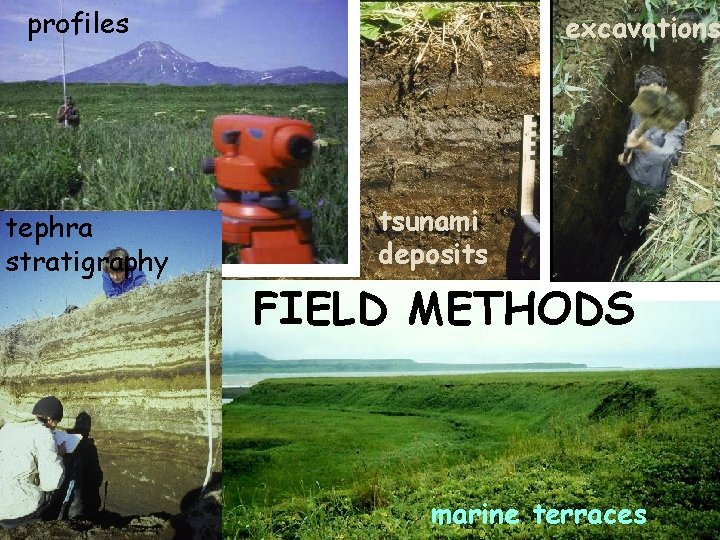 profiles tephra stratigraphy excavations tsunami deposits FIELD METHODS marine terraces 