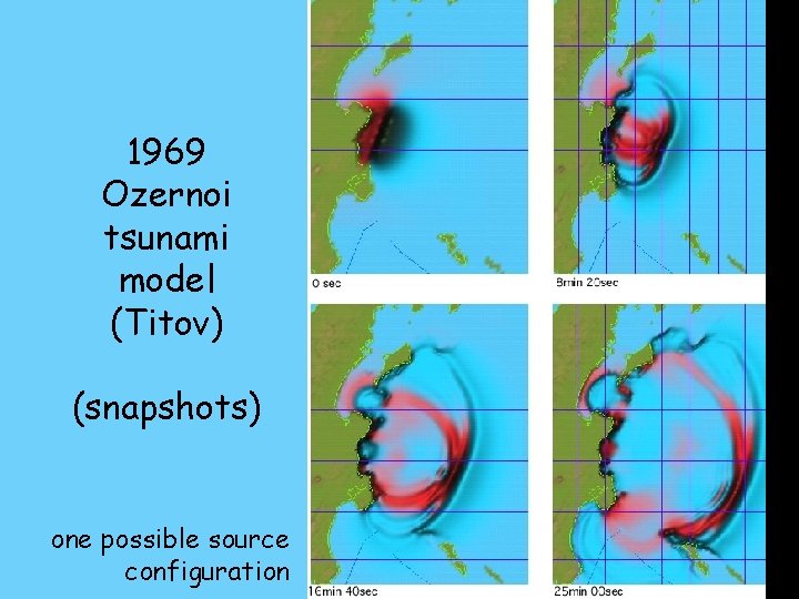 1969 Ozernoi tsunami model (Titov) (snapshots) one possible source configuration 