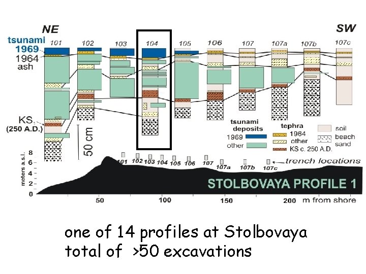 one of 14 profiles at Stolbovaya total of >50 excavations 