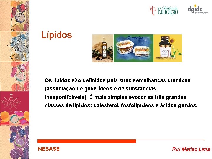 Lípidos Os lípidos são definidos pela suas semelhanças químicas (associação de glicerídeos e de