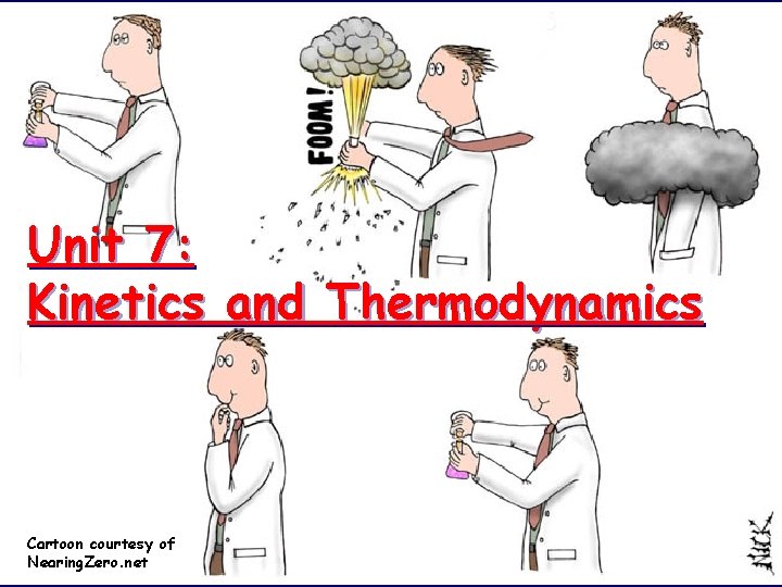 Unit 7: Kinetics and Thermodynamics Cartoon courtesy of Nearing. Zero. net 