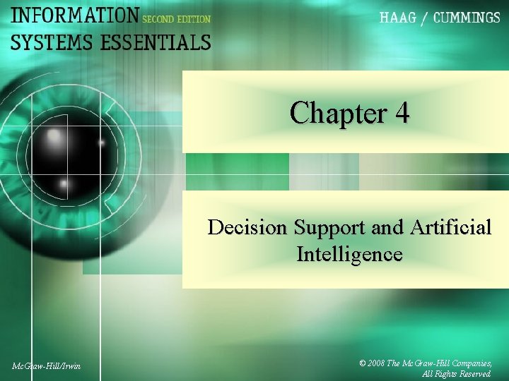 Chapter 4 Decision Support and Artificial Intelligence Mc