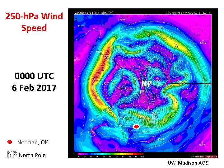 250 -h. Pa Wind Speed 0000 UTC 6 Feb 2017 NP Norman, OK NP