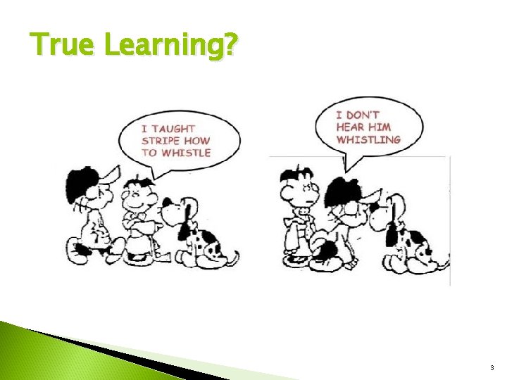 True Learning? 3 True Learning? 3