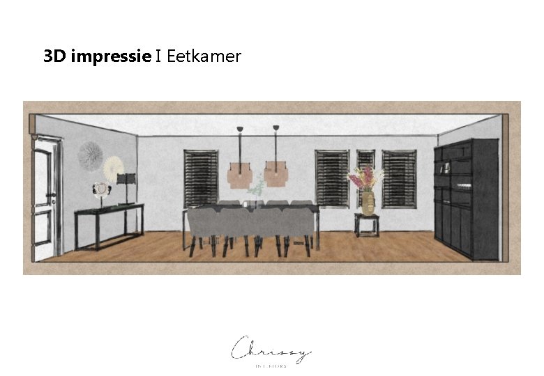 3 D impressie I Eetkamer 