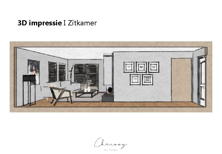 3 D impressie I Zitkamer 