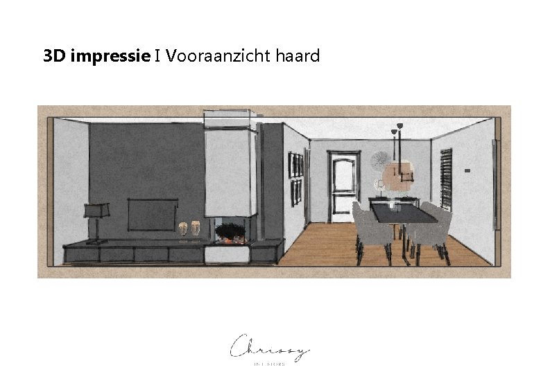 3 D impressie I Vooraanzicht haard 