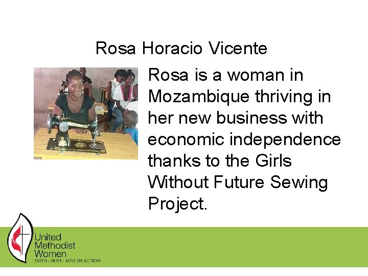 Rosa Horacio Vicente Rosa is a woman in Mozambique thriving in her new business Rosa Horacio Vicente Rosa is a woman in Mozambique thriving in her new business