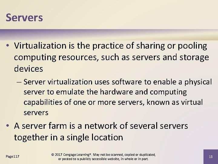 Servers • Virtualization is the practice of sharing or pooling computing resources, such as Servers • Virtualization is the practice of sharing or pooling computing resources, such as