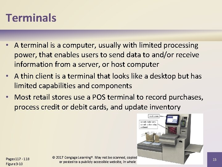 Terminals • A terminal is a computer, usually with limited processing power, that enables Terminals • A terminal is a computer, usually with limited processing power, that enables