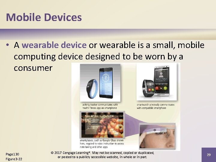 Mobile Devices • A wearable device or wearable is a small, mobile computing device Mobile Devices • A wearable device or wearable is a small, mobile computing device