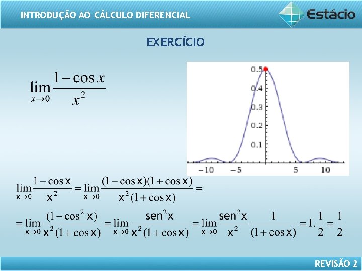 INTRODUÇÃO AO CÁLCULO DIFERENCIAL EXERCÍCIO REVISÃO 2 