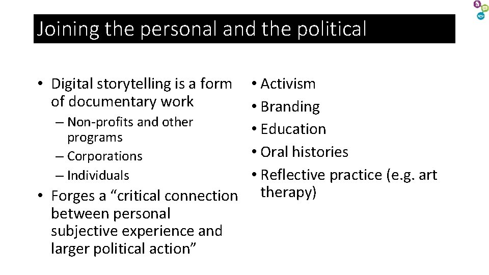Click to the Joining editpersonal Master title and style the political • Activism • Click to the Joining editpersonal Master title and style the political • Activism •
