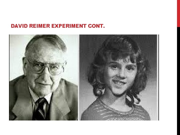DAVID REIMER EXPERIMENT CONT. 