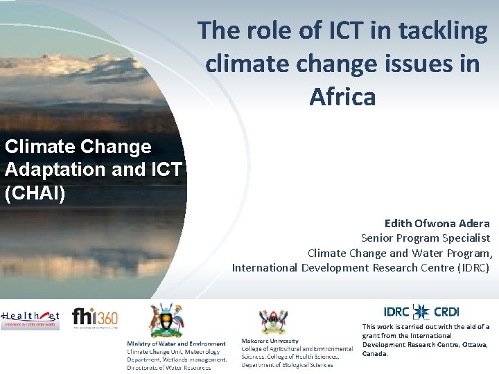 The role of ICT in tackling climate change