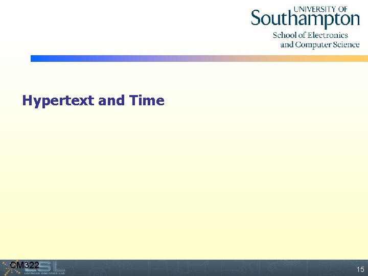 Hypertext and Time CM 322 Event 15 