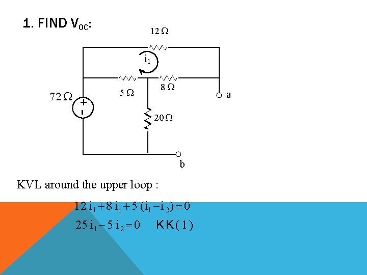 1. FIND VOC : 12 i 1 +- 72 8 5 a 20 b