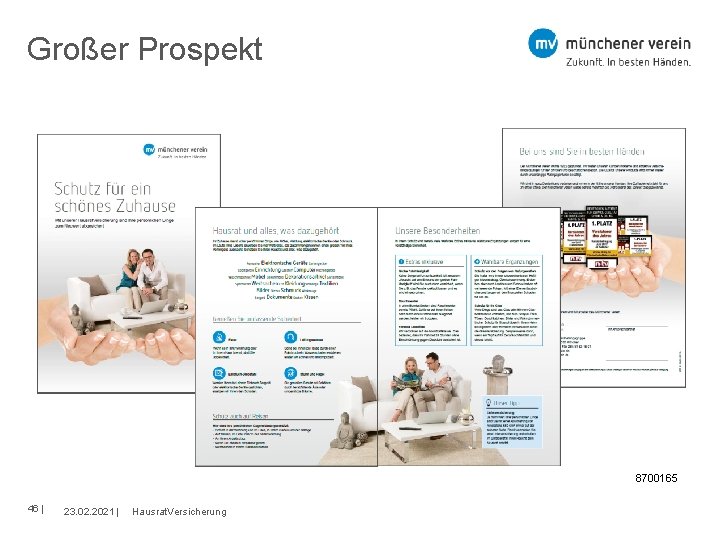 Großer Prospekt 8700165 46 23. 02. 2021 Hausrat. Versicherung 