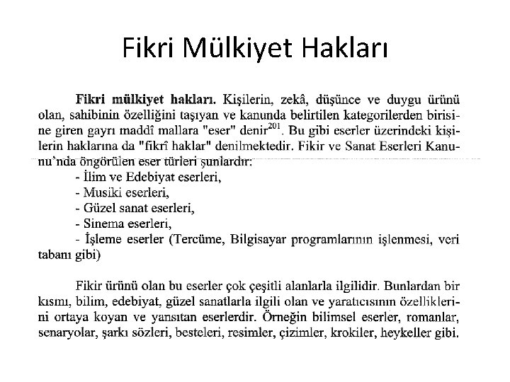 Fikri Mülkiyet Hakları 