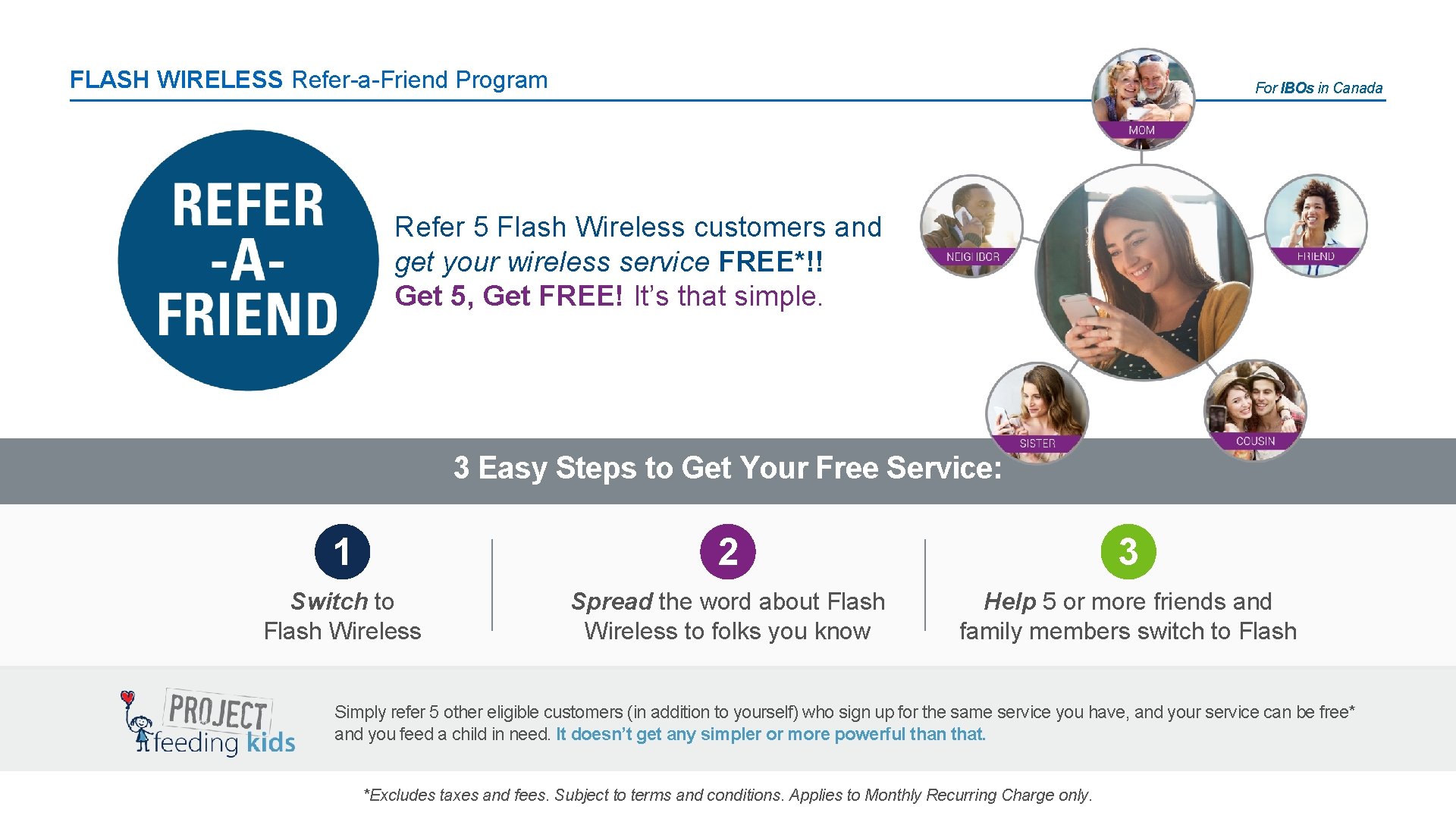 FLASH WIRELESS Refer-a-Friend Program For IBOs in Canada Refer 5 Flash Wireless customers and