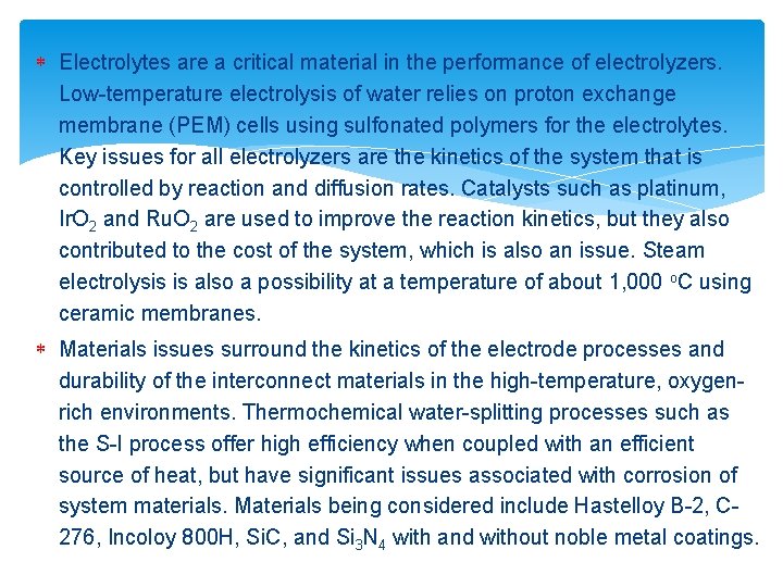  Electrolytes are a critical material in the performance of electrolyzers. Low-temperature electrolysis of