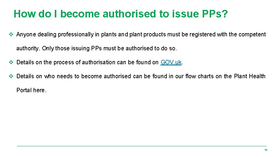 How do I become authorised to issue PPs? v Anyone dealing professionally in plants