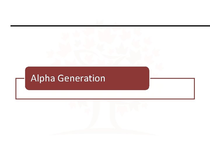 Alpha Generation 