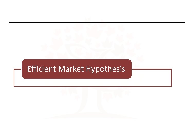 Efficient Market Hypothesis 
