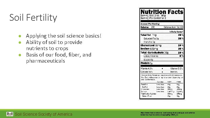 Soil Fertility ● Applying the soil science basics! ● Ability of soil to provide