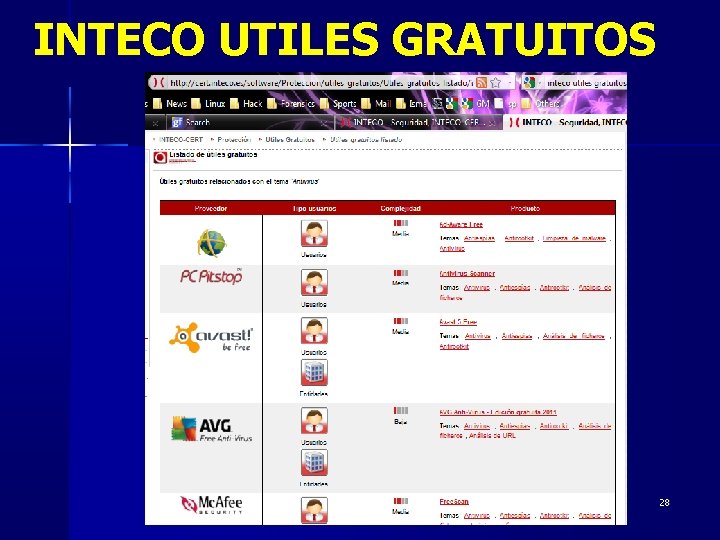 INTECO UTILES GRATUITOS 28 