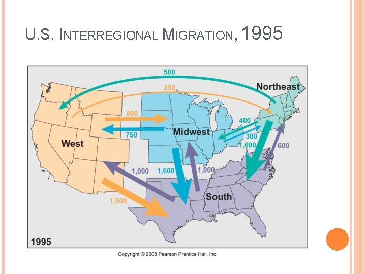 U. S. INTERREGIONAL MIGRATION, 1995 