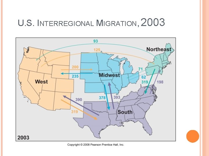 U. S. INTERREGIONAL MIGRATION, 2003 