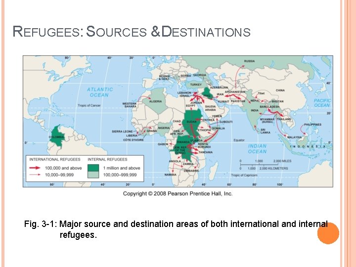 REFUGEES: SOURCES & DESTINATIONS Fig. 3 -1: Major source and destination areas of both