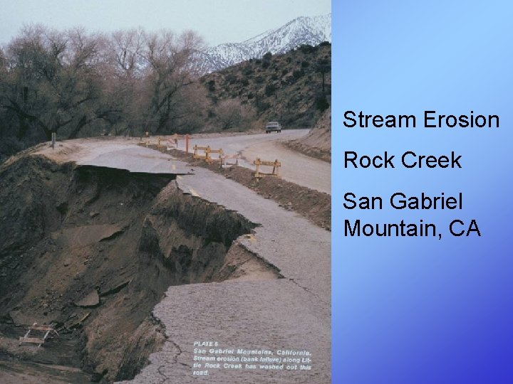 Stream Erosion Rock Creek San Gabriel Mountain, CA 