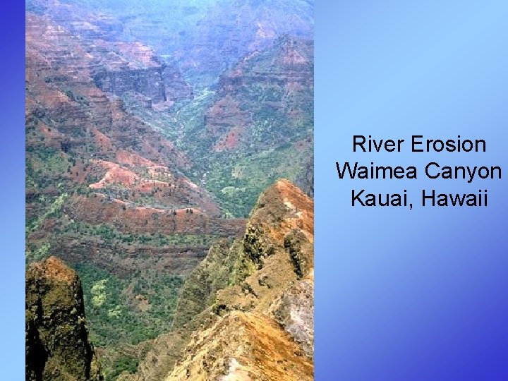 River Erosion Waimea Canyon Kauai, Hawaii 