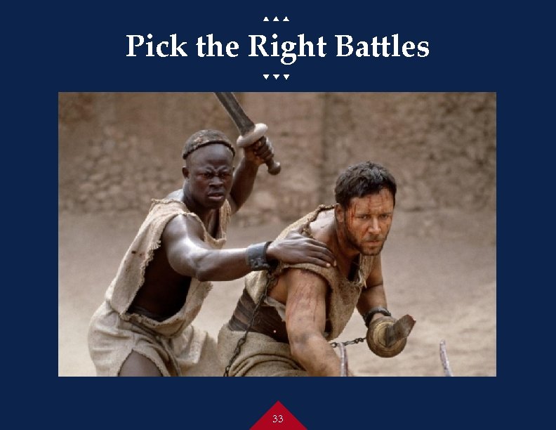 Pick the Right Battles 33 