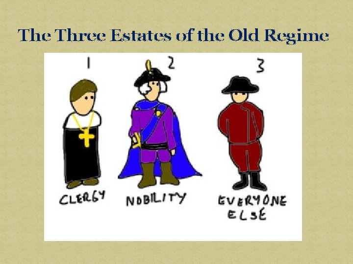 The Three Estates of the Old Regime 