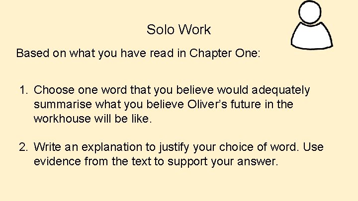 Solo Work Based on what you have read in Chapter One: 1. Choose one