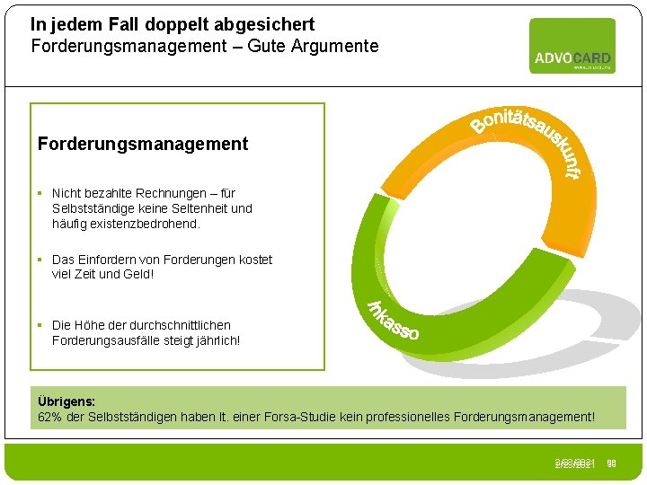 In jedem Fall doppelt abgesichert Forderungsmanagement – Gute Argumente Forderungsmanagement § Nicht bezahlte Rechnungen