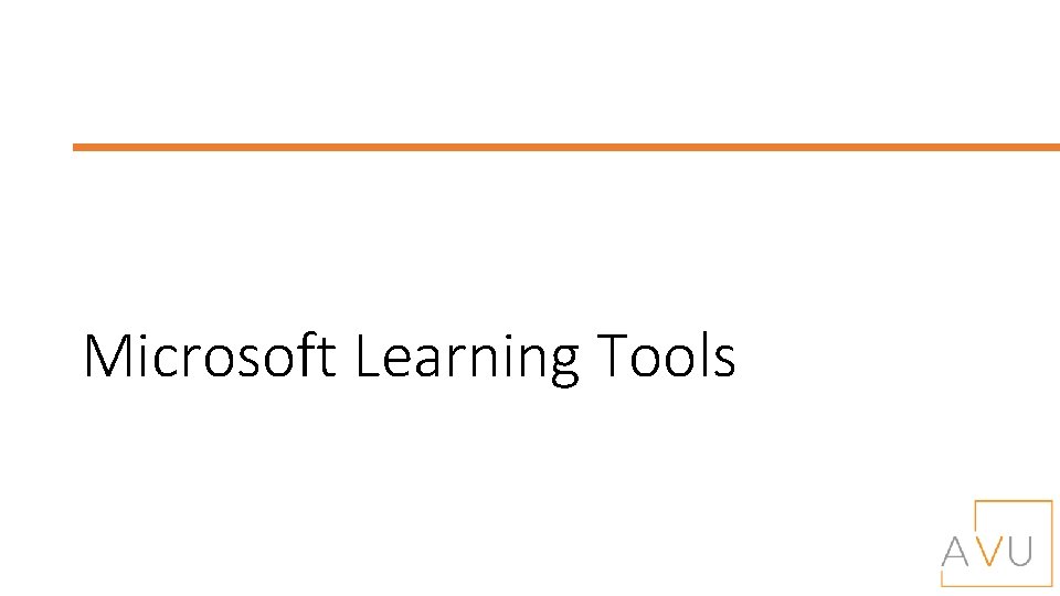 Microsoft Learning Tools 