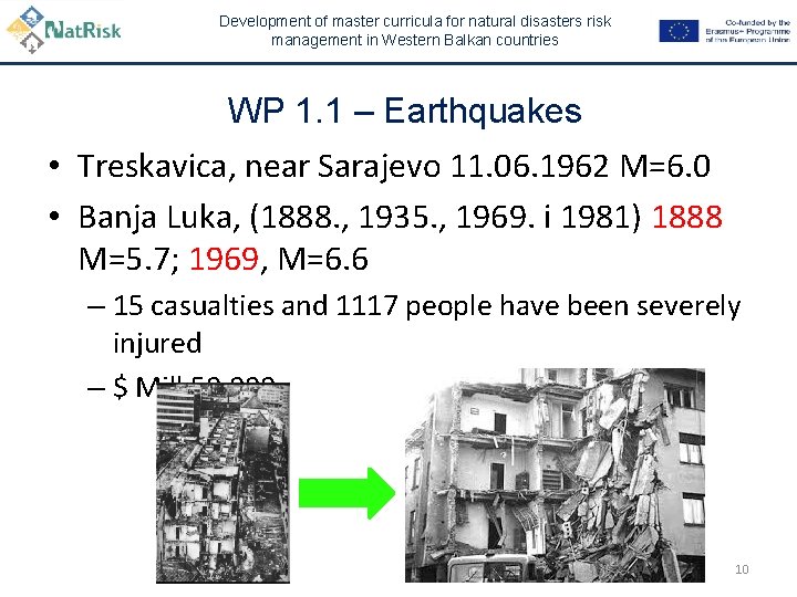 Development of master curricula for natural disasters risk management in Western Balkan countries WP