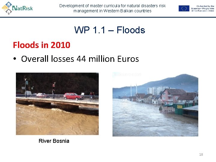 Development of master curricula for natural disasters risk management in Western Balkan countries WP