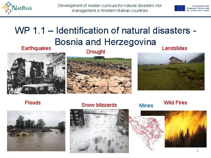 Development of master curricula for natural disasters risk management in Western Balkan countries WP