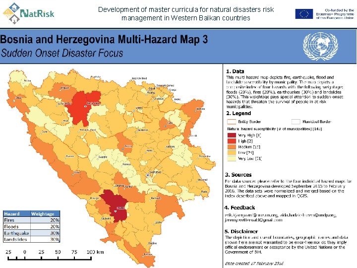 Development of master curricula for natural disasters risk management in Western Balkan countries 33