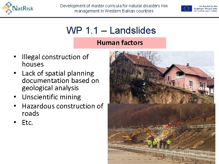 Development of master curricula for natural disasters risk management in Western Balkan countries WP