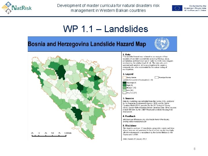 Development of master curricula for natural disasters risk management in Western Balkan countries WP