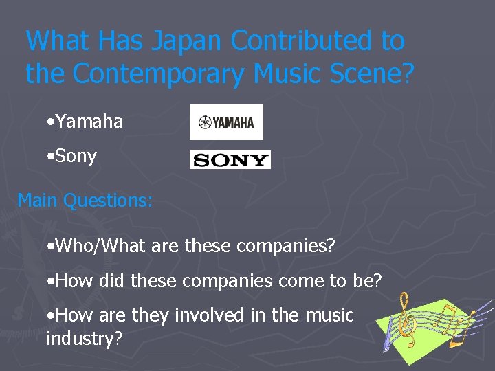 What Has Japan Contributed to the Contemporary Music Scene? • Yamaha • Sony Main