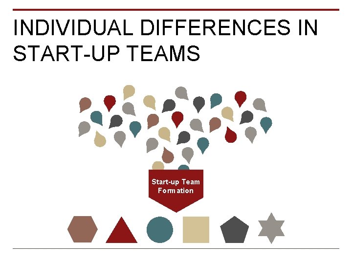 INDIVIDUAL DIFFERENCES IN START-UP TEAMS Start-up Team Formation 