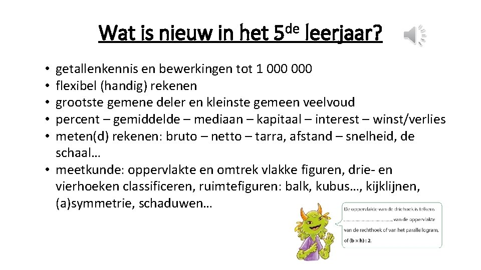 Wat is nieuw in het 5 de leerjaar? getallenkennis en bewerkingen tot 1 000