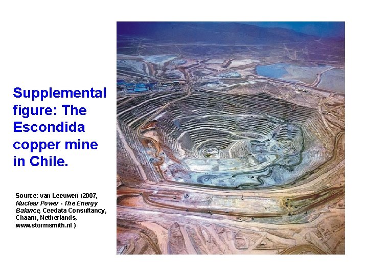 Supplemental figure: The Escondida copper mine in Chile. Source: van Leeuwen (2007, Nuclear Power